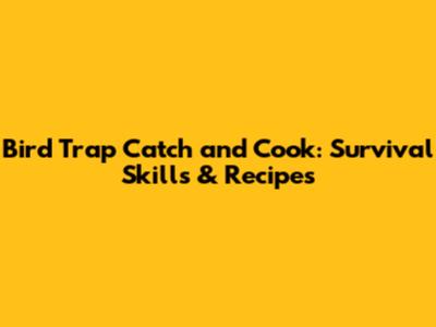 Bird Trap Catch and Cook: Survival Skills & Recipes