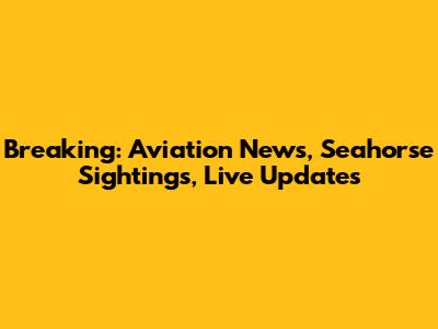 Breaking: Aviation News, Seahorse Sightings, Live Updates