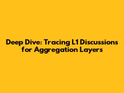 Deep Dive: Tracing L1 Discussions for Aggregation Layers