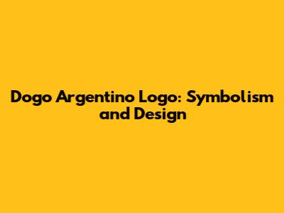 Dogo Argentino Logo: Symbolism and Design