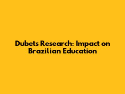 Dubet's Research: Impact on Brazilian Education