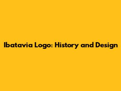 Ibatavia Logo: History and Design