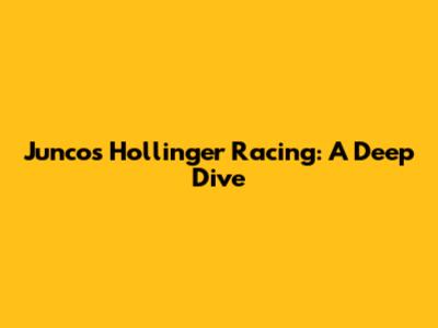 Juncos Hollinger Racing: A Deep Dive