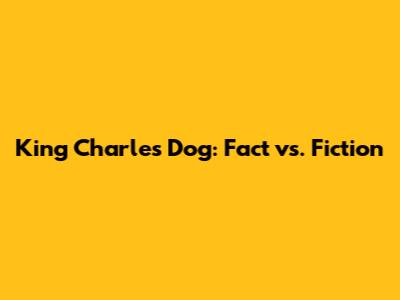 King Charles' Dog: Fact vs. Fiction