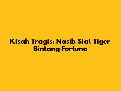 Kisah Tragis: Nasib Sial Tiger Bintang Fortuna