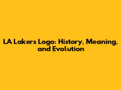 LA Lakers Logo: History, Meaning, and Evolution