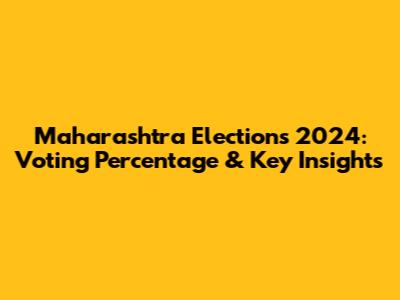 Maharashtra Elections 2024: Voting Percentage & Key Insights