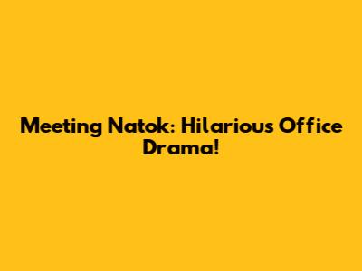 Meeting Natok: Hilarious Office Drama!