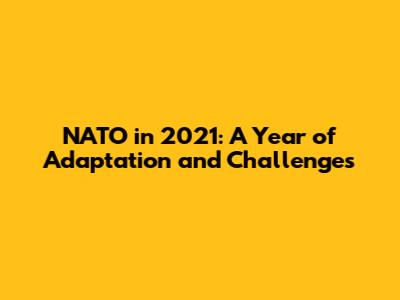 NATO in 2021: A Year of Adaptation and Challenges