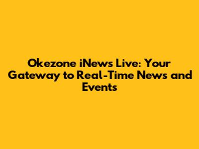 Okezone iNews Live: Your Gateway to Real-Time News and Events