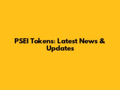 PSEI Tokens: Latest News & Updates