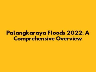 Palangkaraya Floods 2022: A Comprehensive Overview