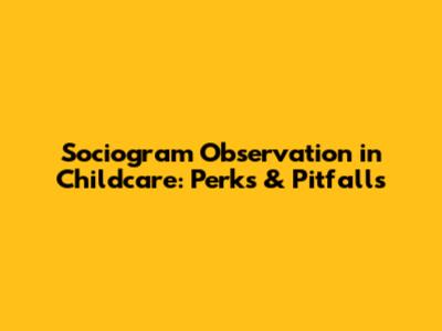 Sociogram Observation in Childcare: Perks & Pitfalls