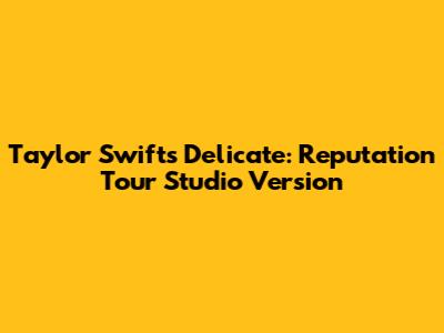 Taylor Swift's Delicate: Reputation Tour Studio Version