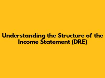 Understanding the Structure of the Income Statement (DRE)