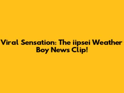 Viral Sensation: The iipsei Weather Boy News Clip!