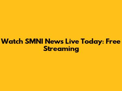 Watch SMNI News Live Today: Free Streaming