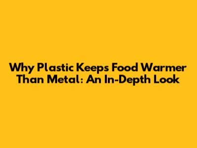 Why Plastic Keeps Food Warmer Than Metal: An In-Depth Look