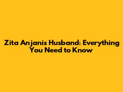 Zita Anjani's Husband: Everything You Need to Know